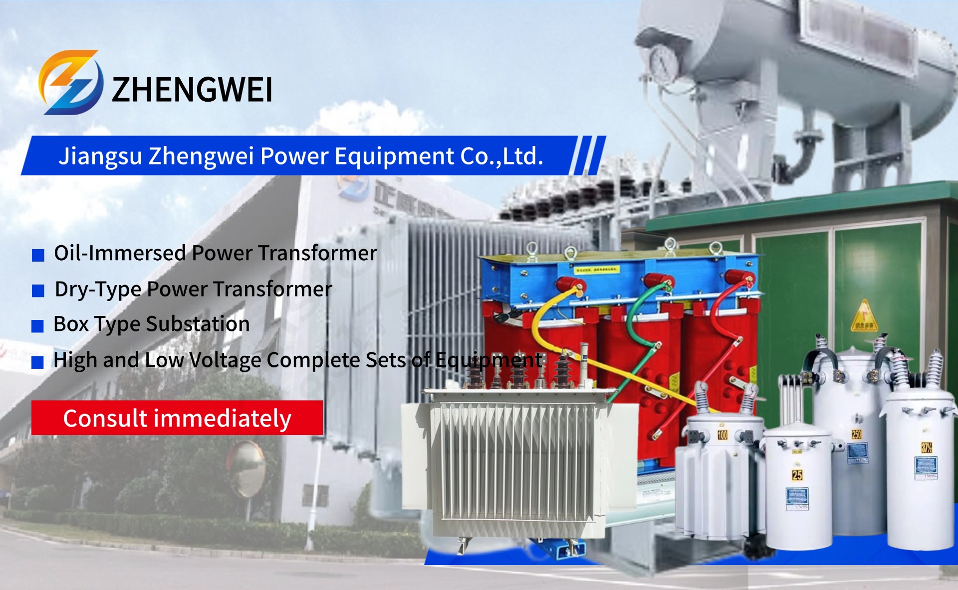 Customization 25 50 75 100 160 1000kVA High Voltage 11kv 400V Three Phase Oil Immersed Step-Down Power Electric Distribution Transformer for Sale